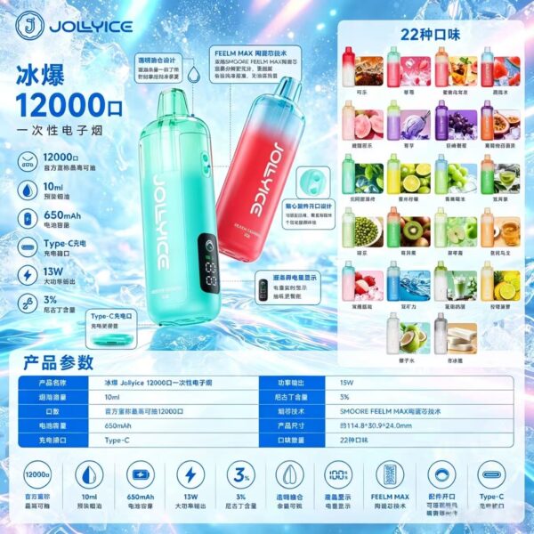 Icemax冰爆升级为Jollyice, FEELM MAX陶瓷黑科技:从头到尾口味不衰减,第一口到最后一口冰感果香始终一致 Icemax冰爆升级为Jollyice, FEELM MAX陶瓷黑科技:从头到尾口味不衰减,第一口到最后一口冰感果香始终一致