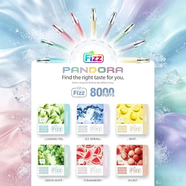 PANDORA 潘多拉 FIZZ8000 加厚 Mesh 网芯醇厚果香 Type-C 快充大容量随身雾化,9 种厚风味随心选 8000 口长效续航加厚防滑磨砂机身 潘多拉 FIZZ 8000 口九种鲜果清茶厚风味一次性口粮设备 PANDORA 潘多拉 FIZZ8000 加厚 Mesh 网芯醇厚果香 Type-C 快充大容量随身雾化,9 种厚风味随心选 8000 口长效续航加厚防滑磨砂机身 潘多拉 FIZZ 8000 口九种鲜果清茶厚风味一次性口粮设备