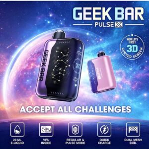 GEEK BAR PULSE X 星空 25000 口、GEEK BAR 星空款、PULSE X 25000 一次性雾化、GEEK BAR 双模式星空雾化棒 GEEK BAR PULSE X 星空 25000 口、GEEK BAR 星空款、PULSE X 25000 一次性雾化、GEEK BAR 双模式星空雾化棒