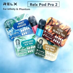 RELX 悦刻六代外贸烟弹 5% 尼古丁，海外主流 5% 浓度适配重度替烟人群，专用适配幻影 6 代烟杆，多层防漏适合跨境海运批发，多口味陶瓷雾化弹，海外门店爆款货源。
